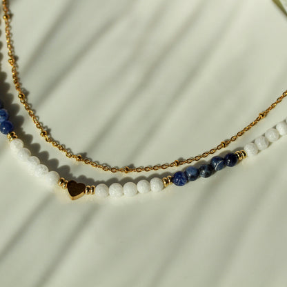 Midnight Lapis – Schmuckset mit Lapis und Muschelperlen
