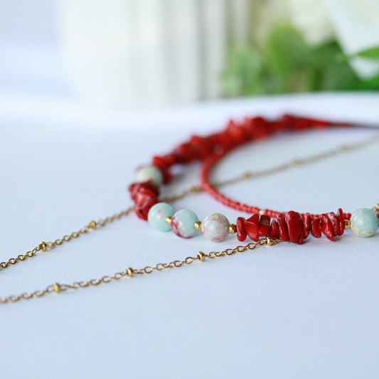 Coral Bloom Layering – Schmuckset