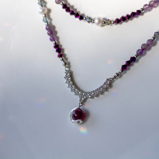 Amethyst Crystal Layering – Schmuckset