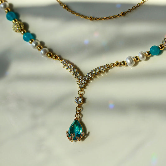 Amazonite Pearl Duo – Schmuckset