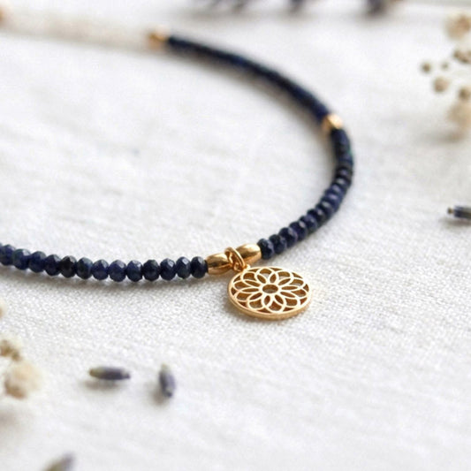 Moonstone Lapis – Choker Halskette mit Lapis und Mondstein