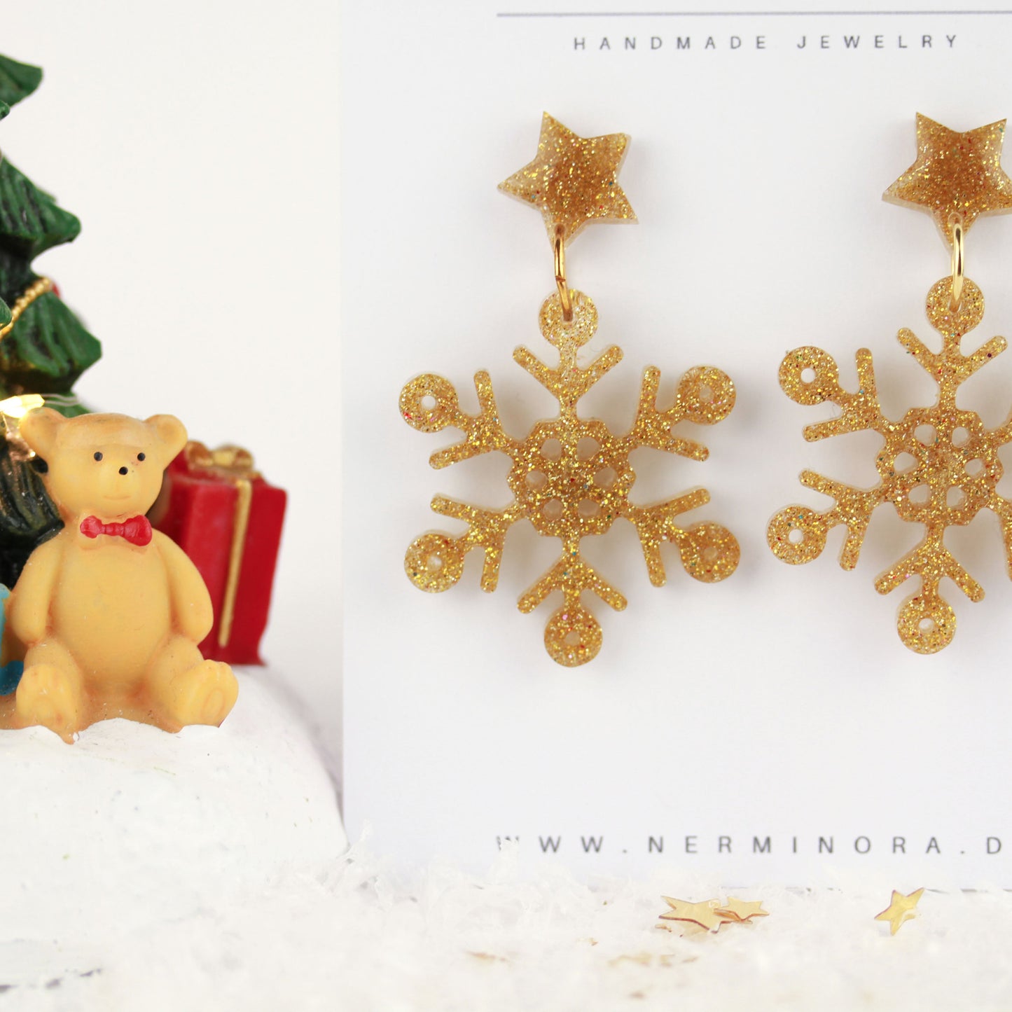 Festive Mix – Weihnachtsohrringe mit festlichem Glitzer