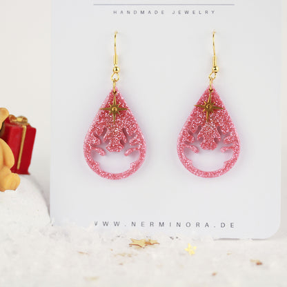 Festive Mix – Weihnachtsohrringe mit festlichem Glitzer