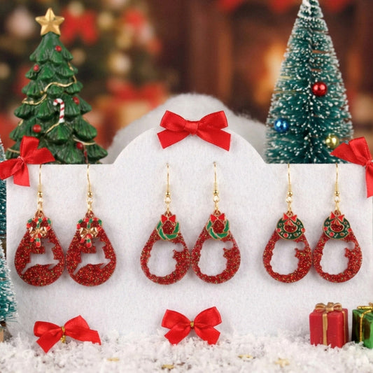Festive Ruby Spark – Weihnachtsohrringe Kollektion