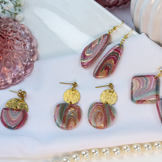 Rose Gilded Marble – Ohrringe
