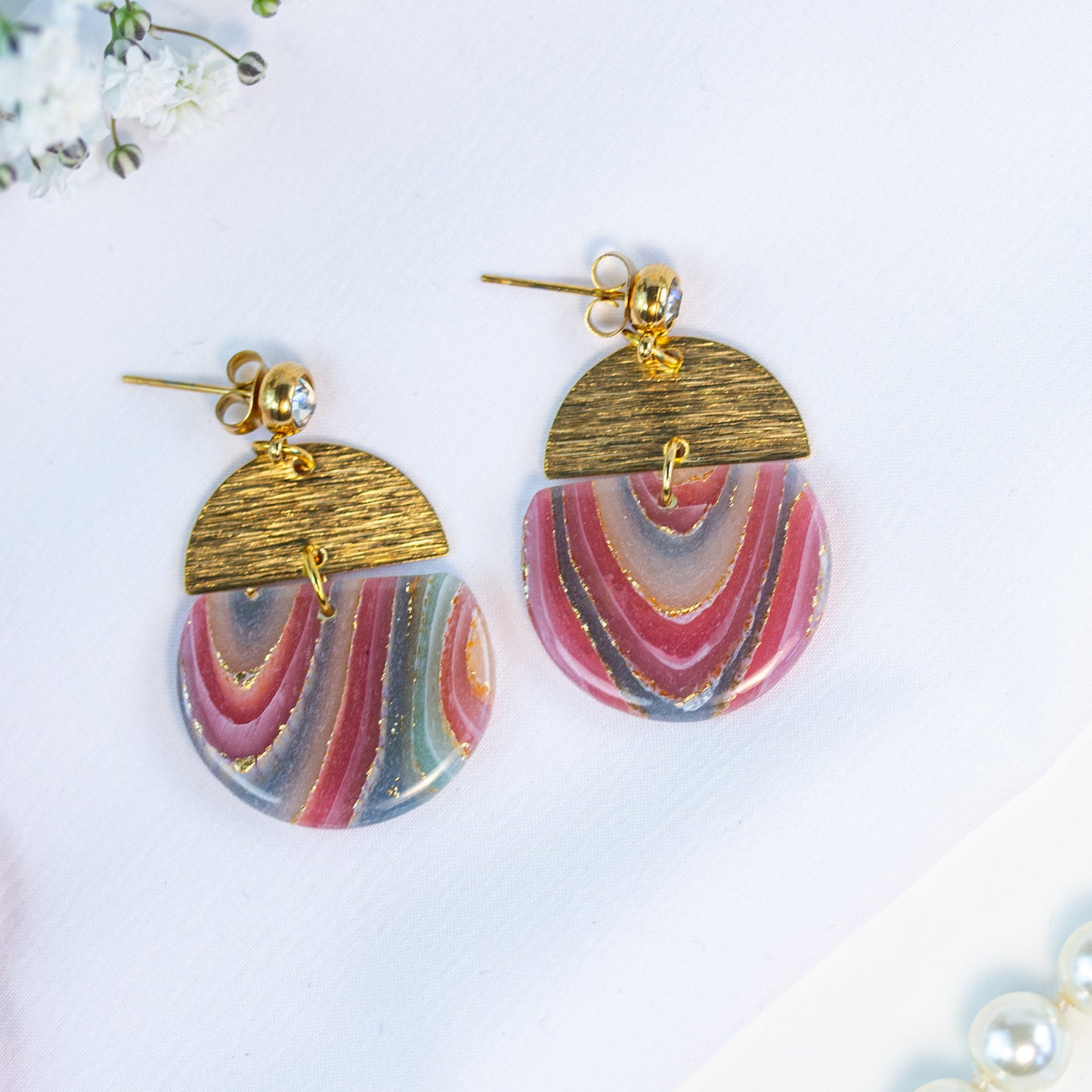 Rose Gilded Marble – Ohrringe