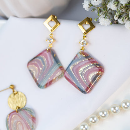 Rose Gilded Marble – Ohrringe