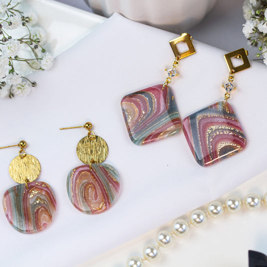 Rose Gilded Marble – Ohrringe
