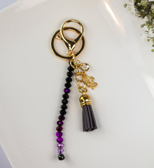 Lilac Noir Pearl – Bag Charm - Nymera
