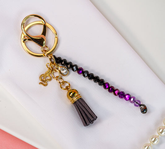 Lilac Noir Pearl – Bag Charm - Nymera
