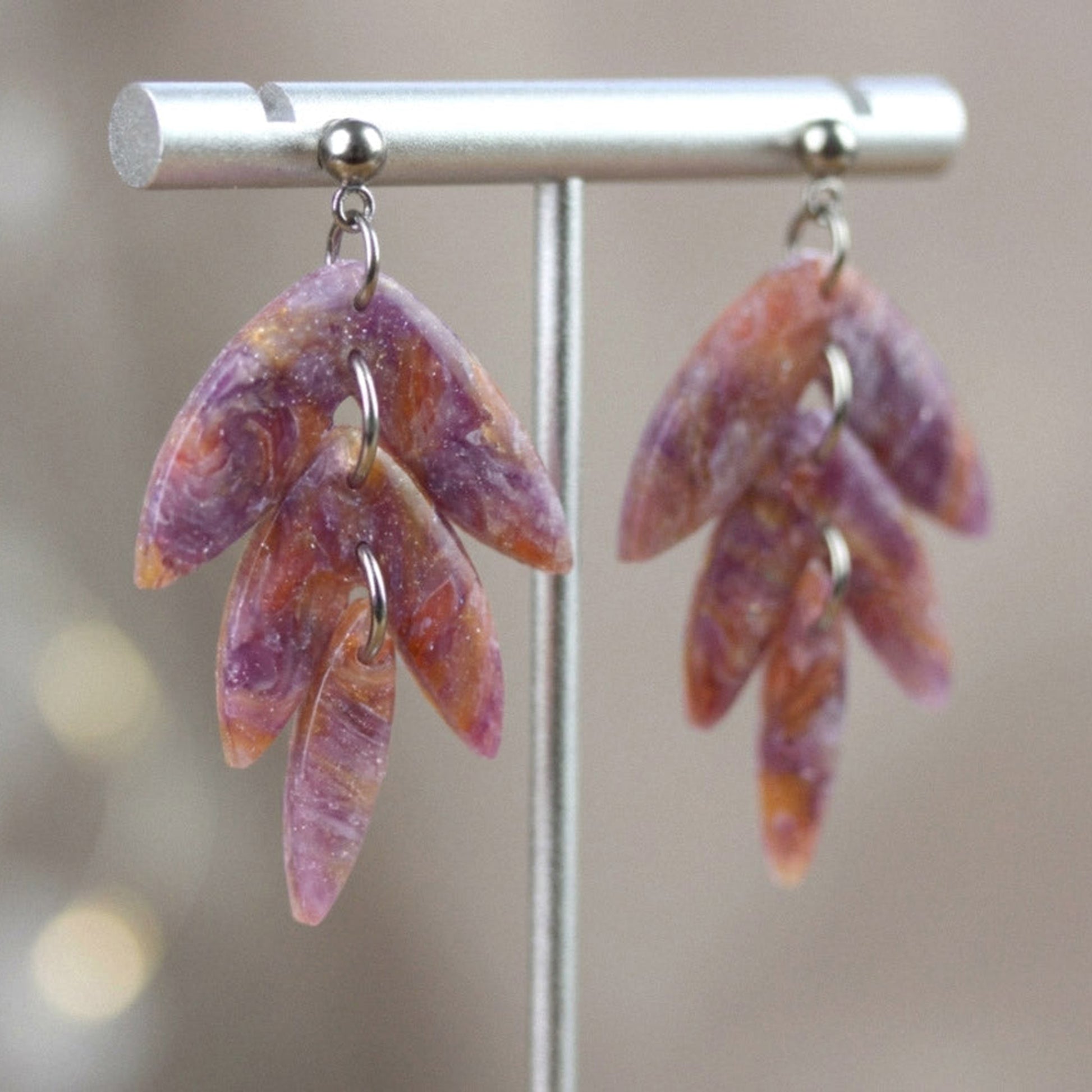 Lilac Lemon Marble – Ohrringe