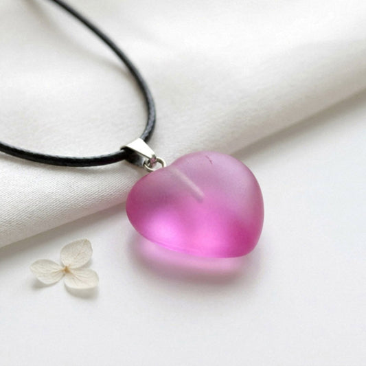 Pink Shimmer Heart – Halskette