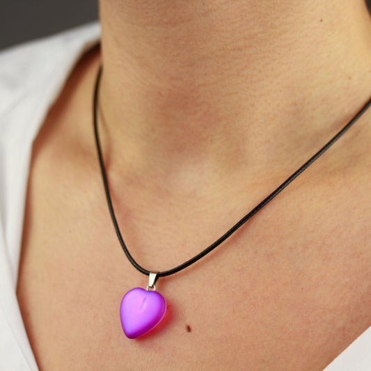 Pink Shimmer Heart – Halskette