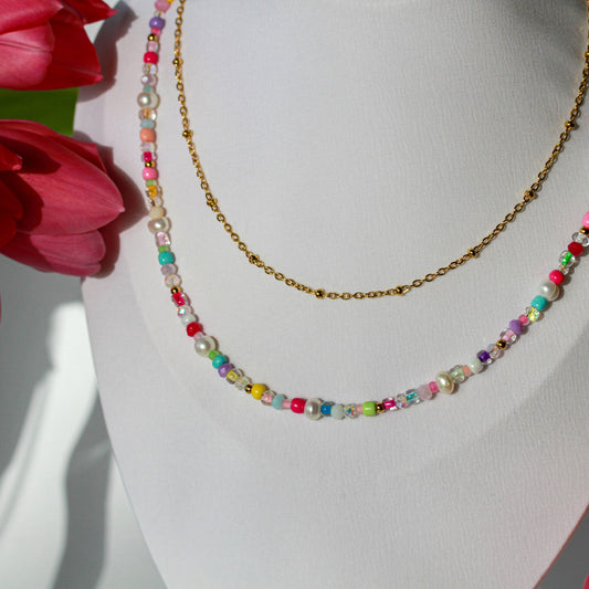 Rainbow Beads - Halskette