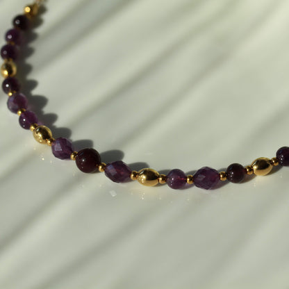 Amethyst – Violette Naturstein-Halskette