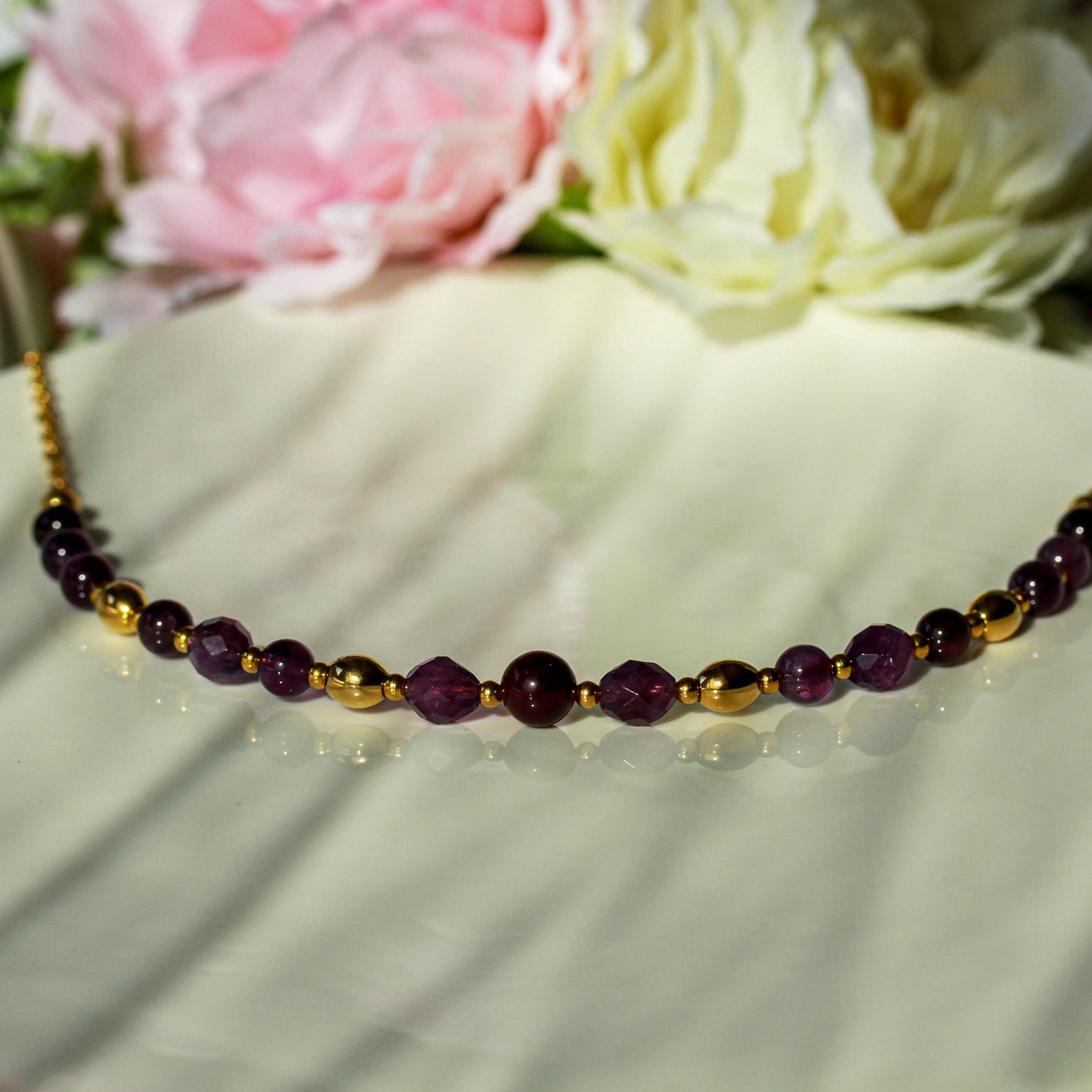 Amethyst – Violette Naturstein-Halskette