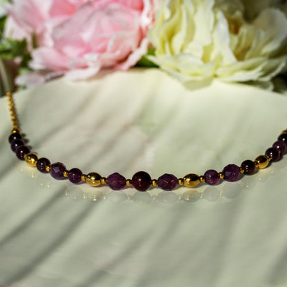 Amethyst – Violette Naturstein-Halskette