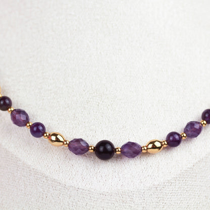 Amethyst – Violette Naturstein-Halskette