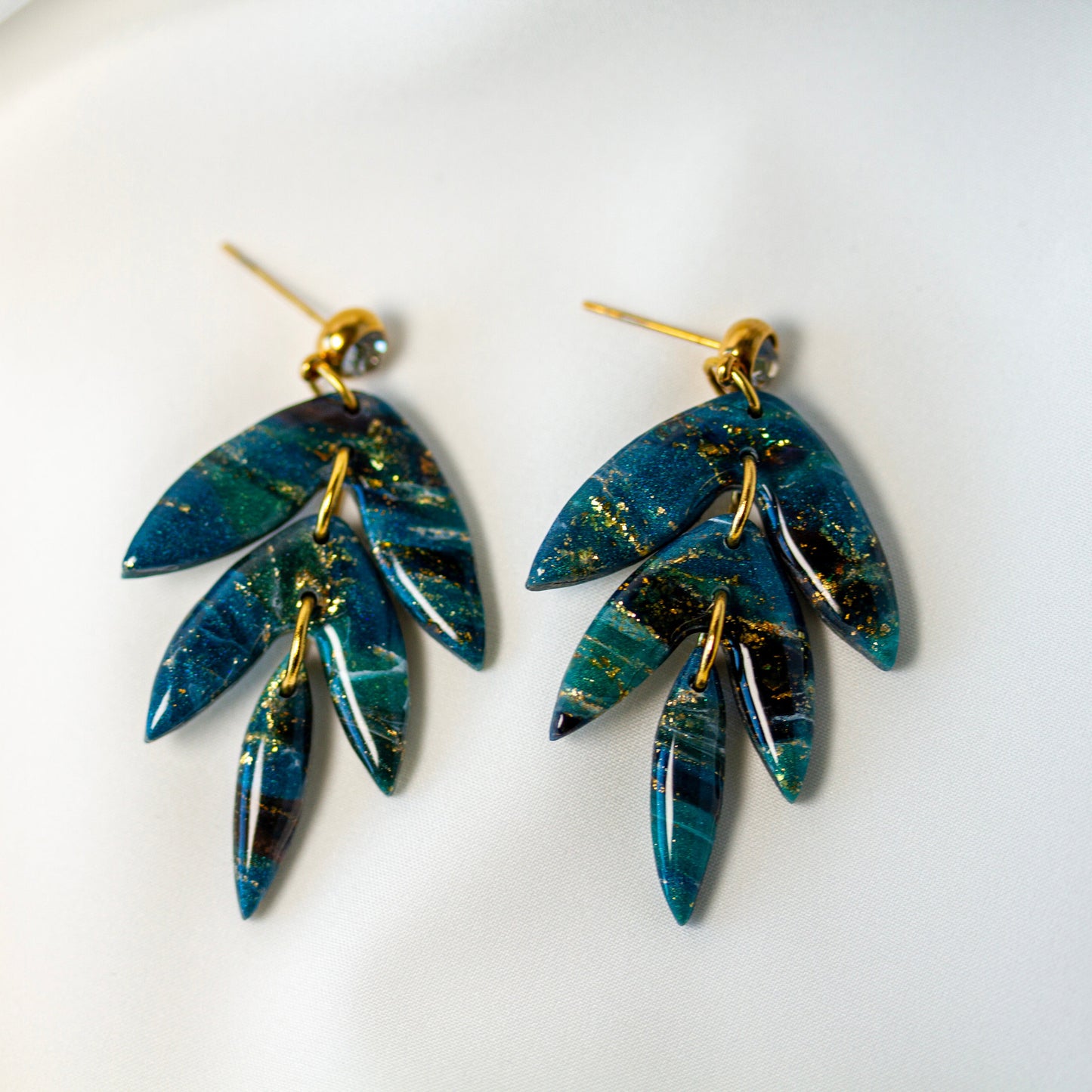 Emerald Noir Marble - Ohrringe