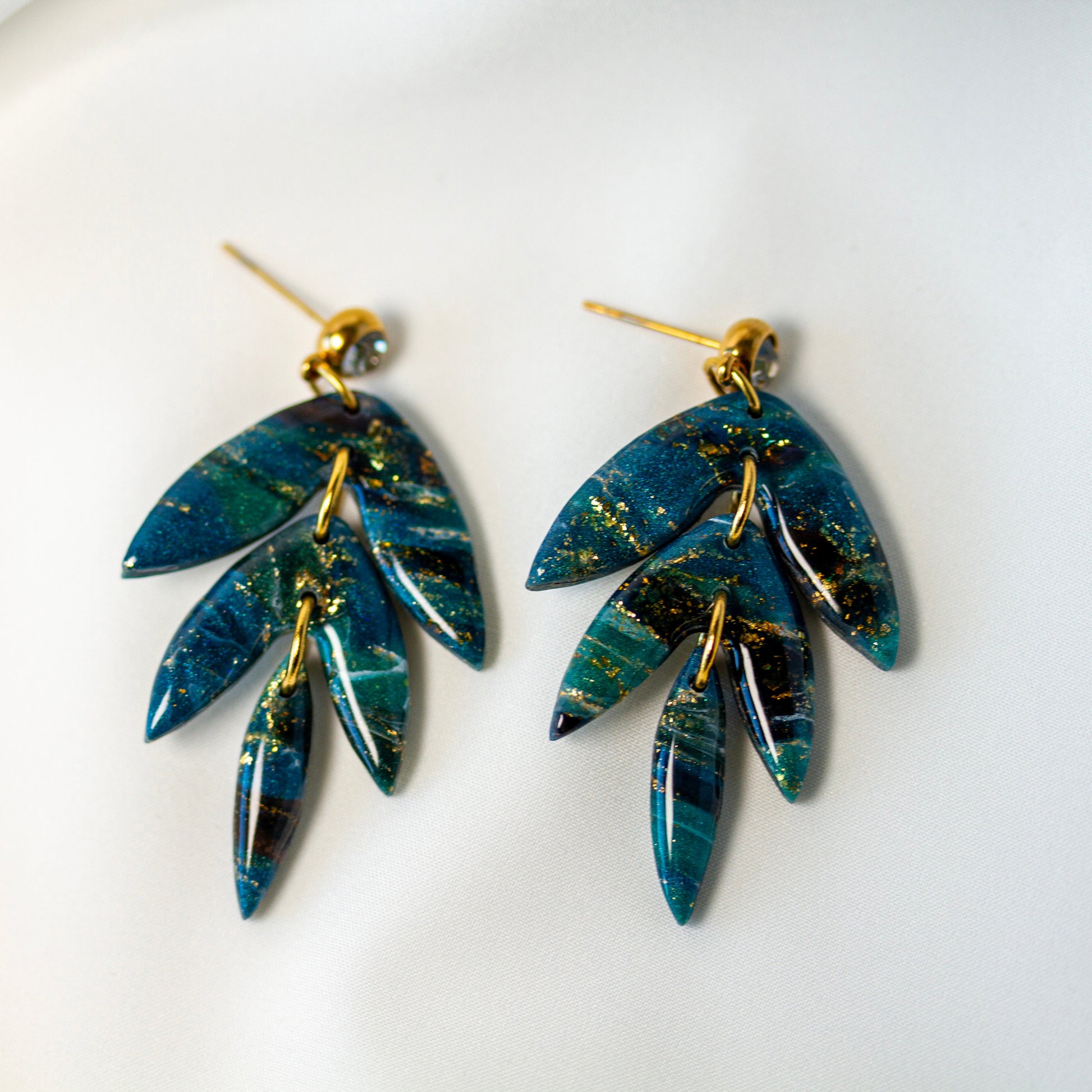 Emerald Noir Marble - Ohrringe