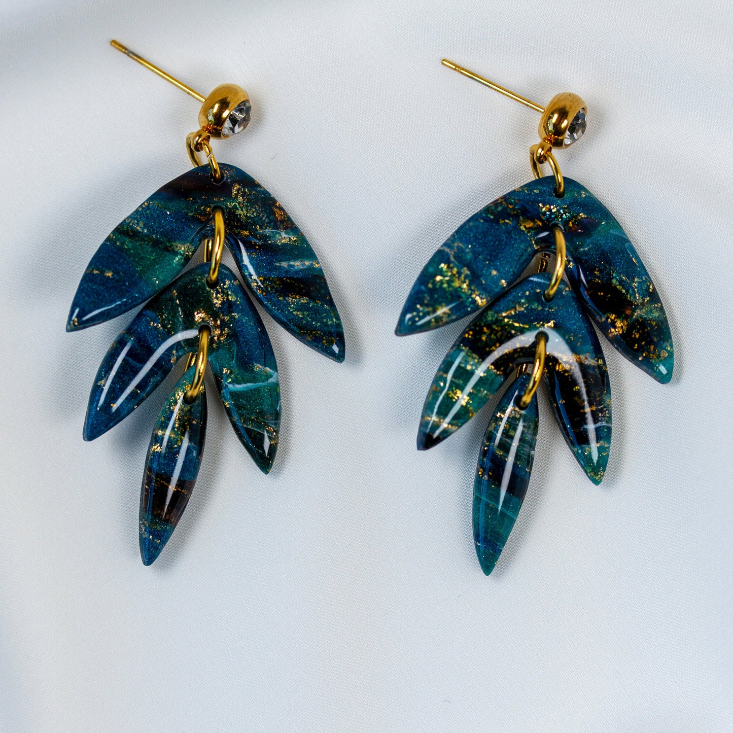 Emerald Noir Marble - Ohrringe