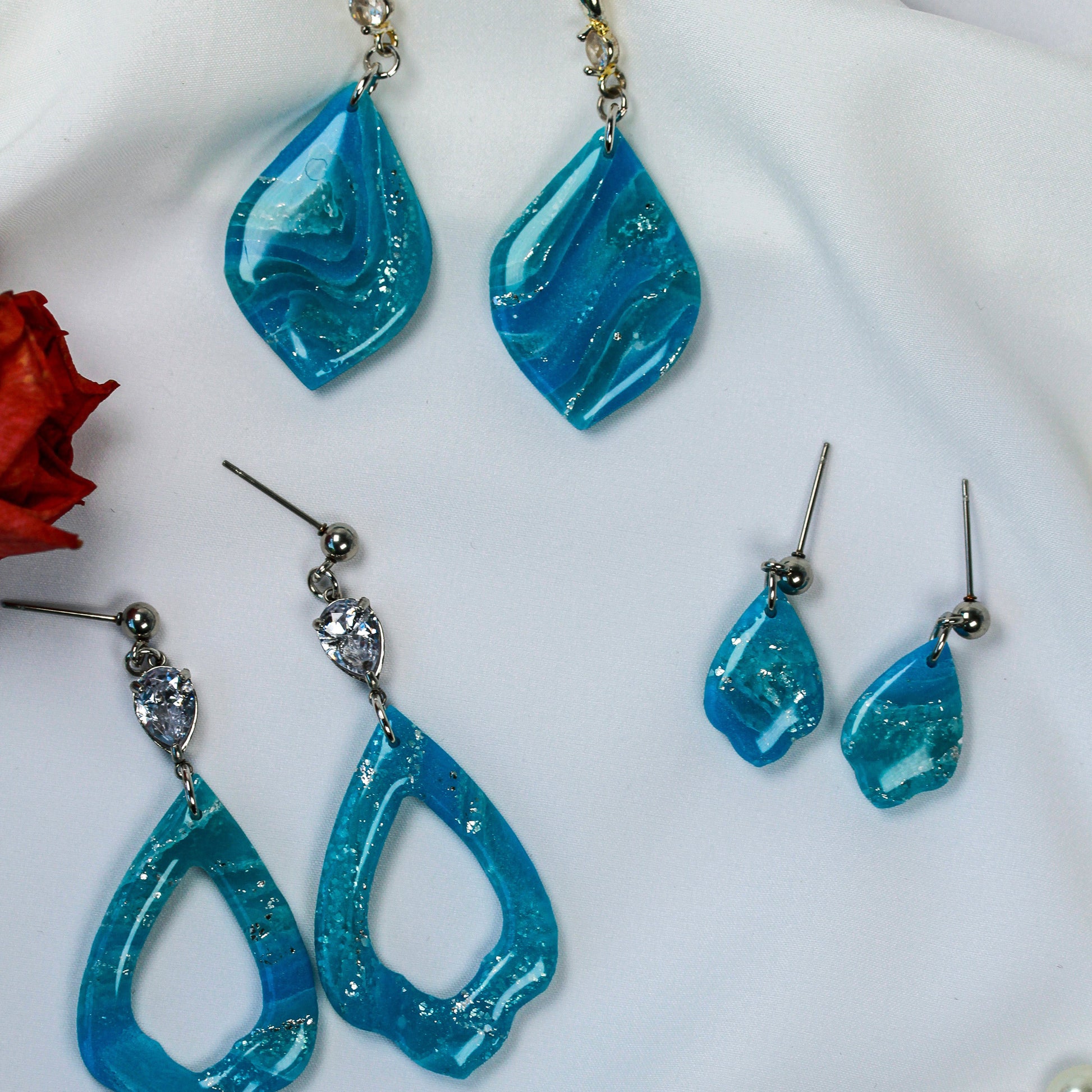 Blue Silver Swing – Ohrringe