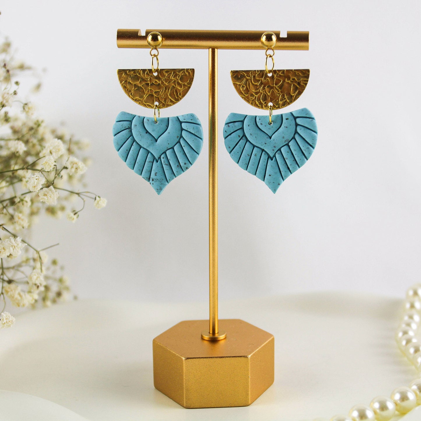 Turquoise Boho Gold – Ohrringe