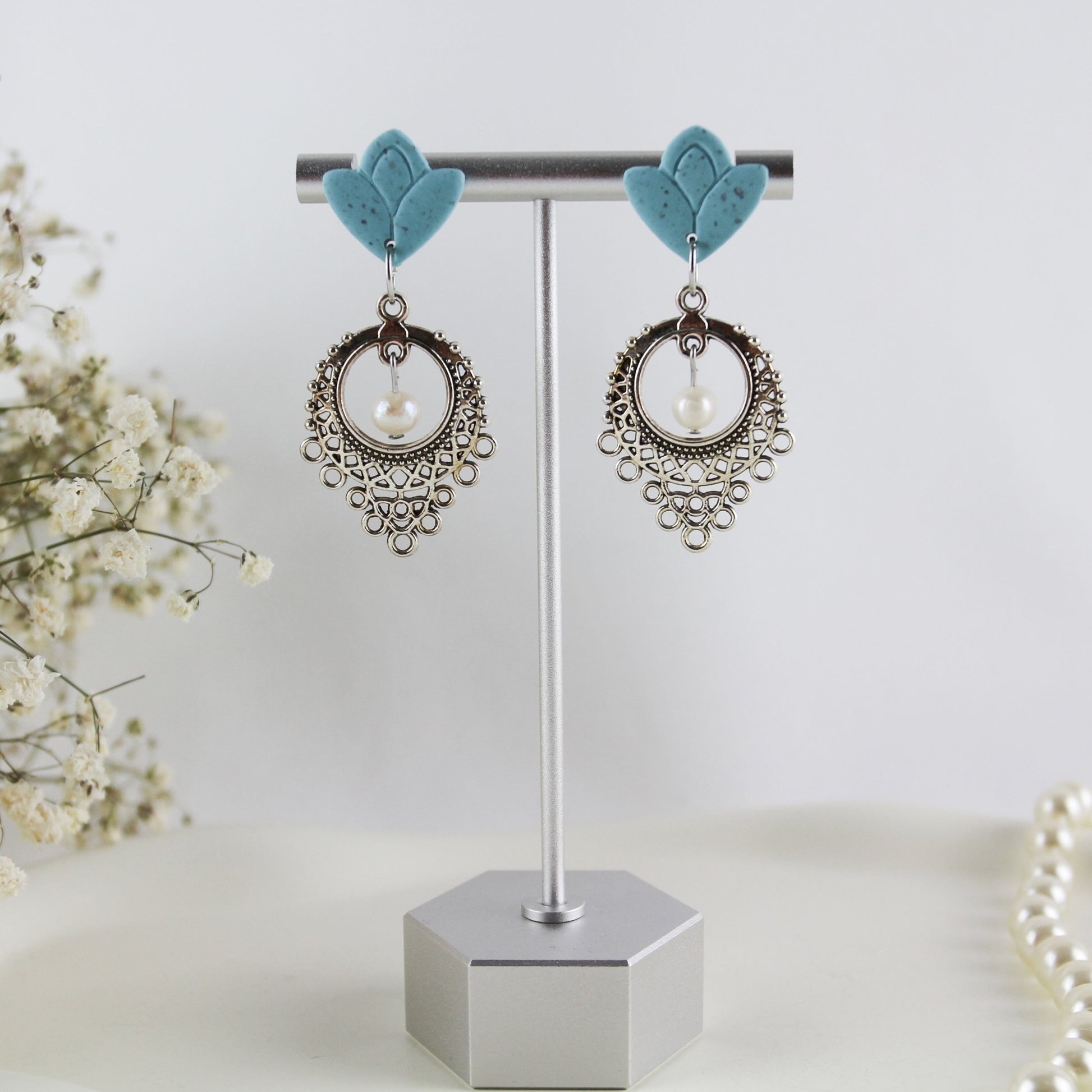 Turquoise Boho Silver – Ohrringe