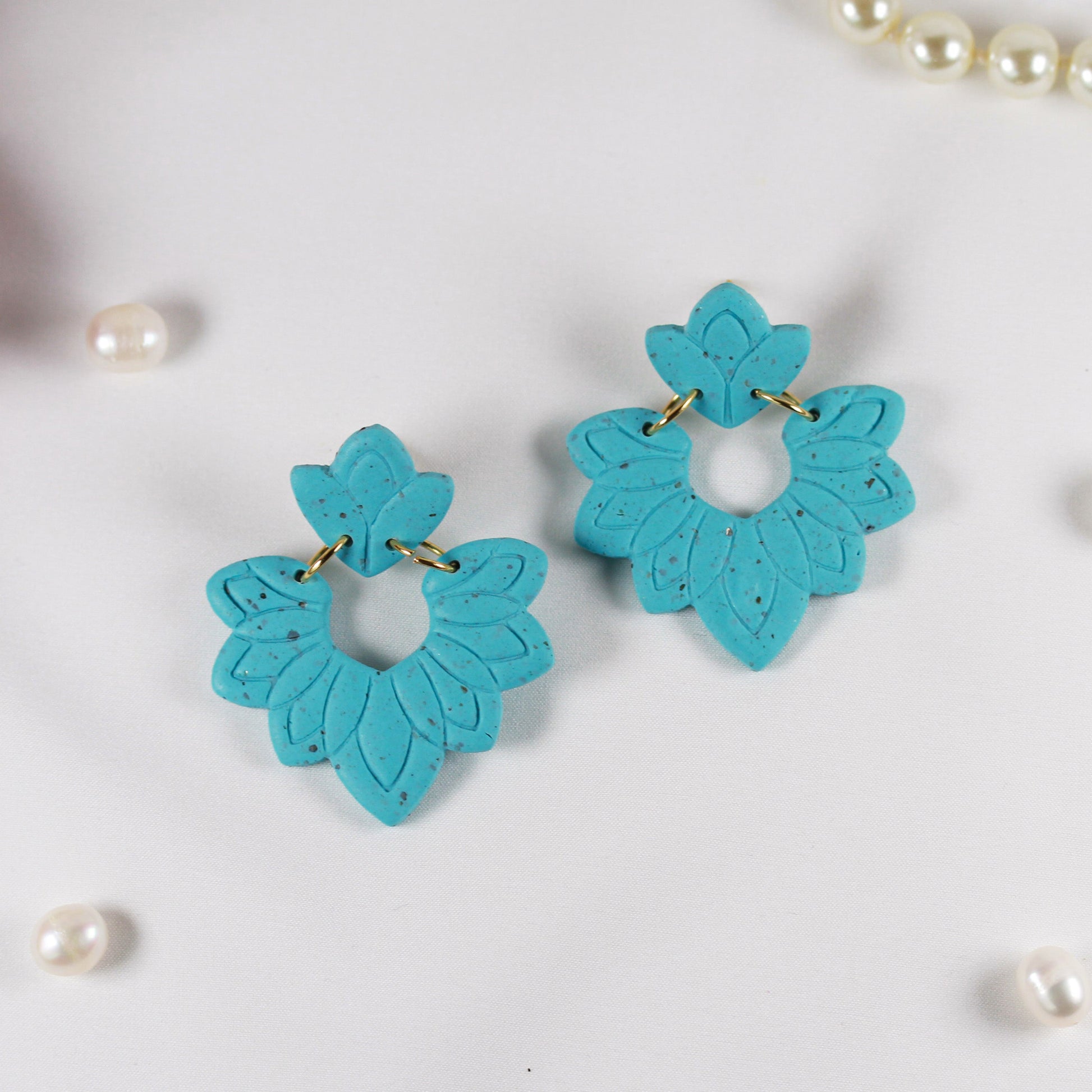 Turquoise Boho – Statement Ohrringe