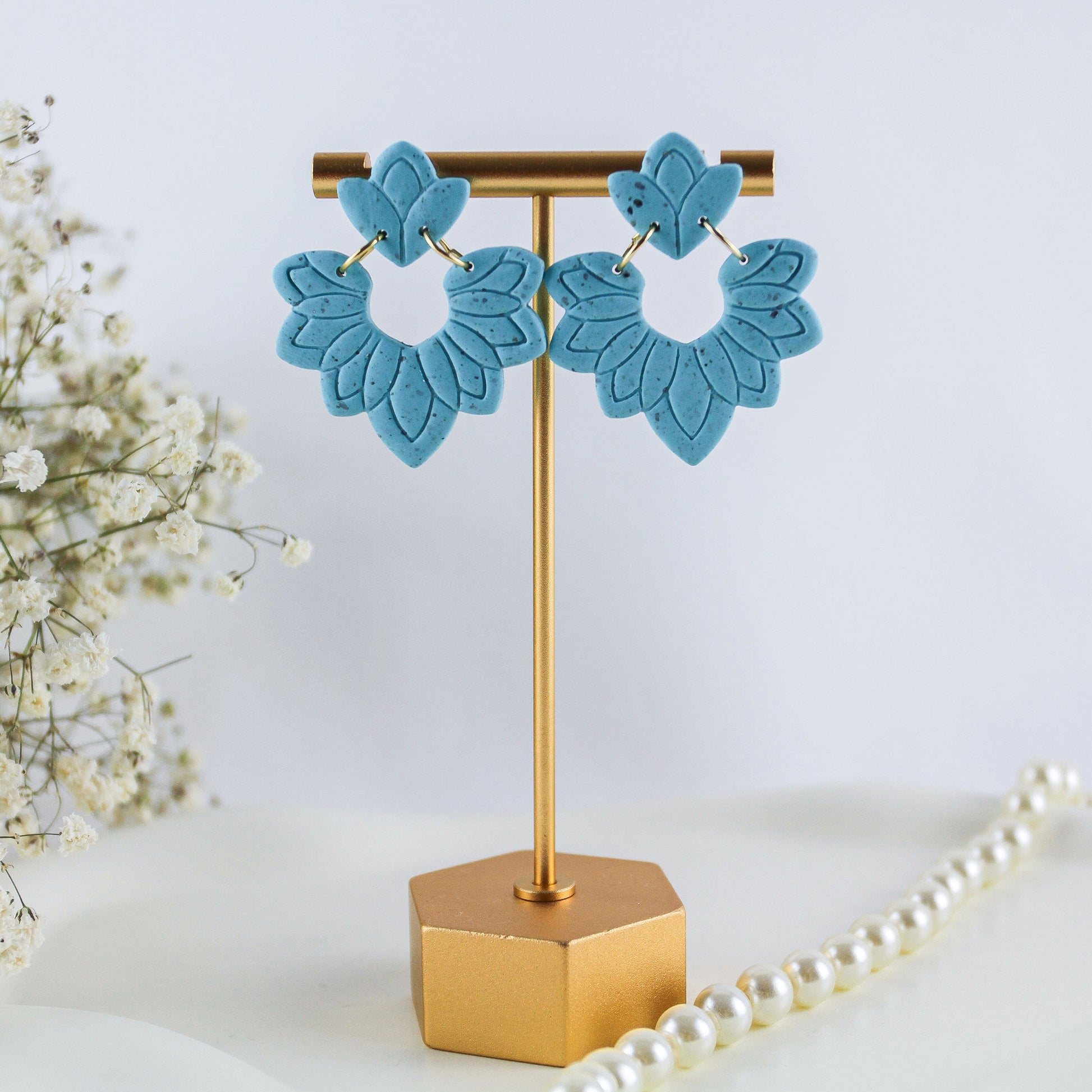 Turquoise Boho – Statement Ohrringe