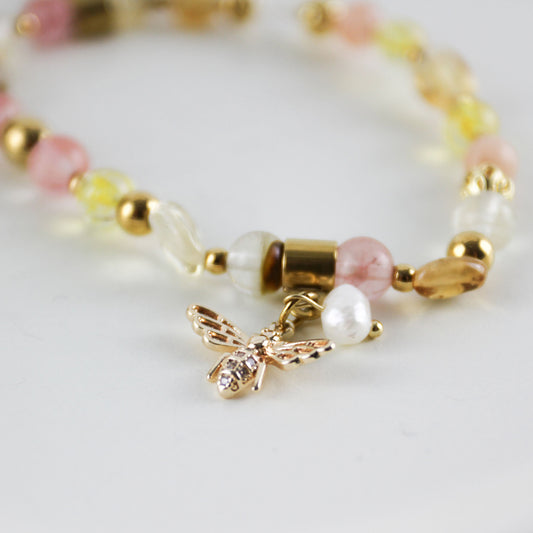 Citrine Sunstone Clear Quartz – Armband