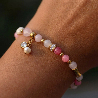 Rosé Lotus – Rosenquarz-Armband
