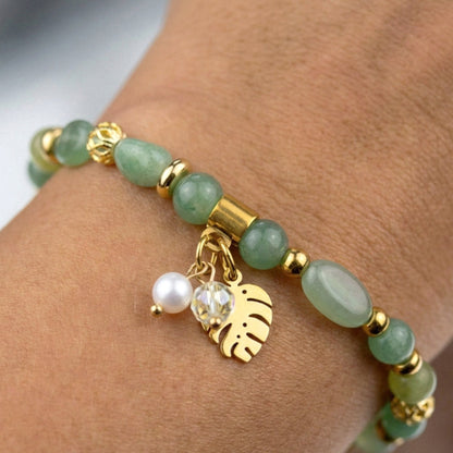 Sage Leaf – Grünes Aventurin-Armband