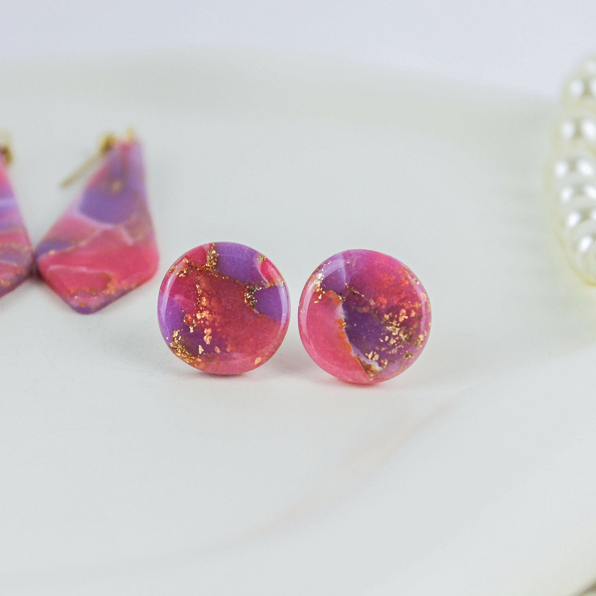 Rosé Lilac Aura – Ohrringe