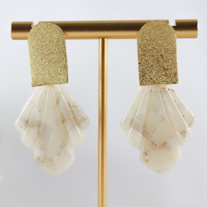 Ivory Geo Bloom – Ohrringe