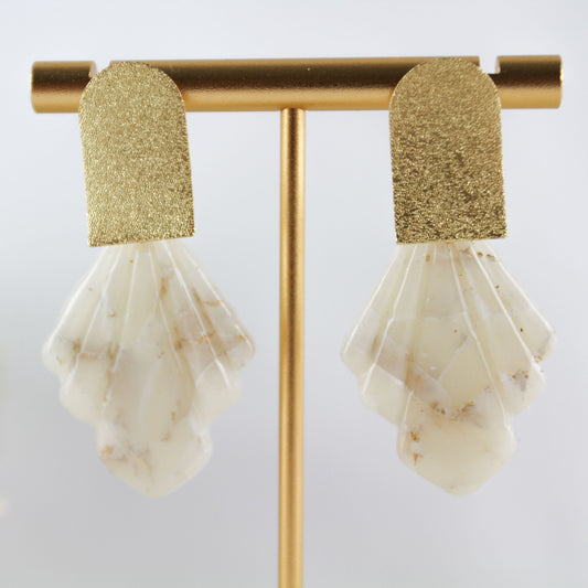 Ivory Geo Bloom – Ohrringe
