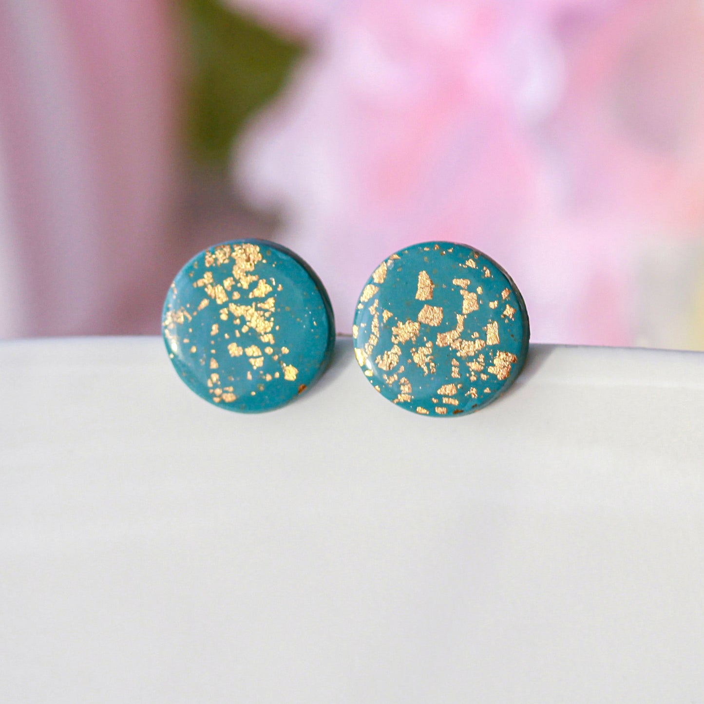 Golden Turquoise Oriental – Türkisfarbene Ornament-Ohrringe