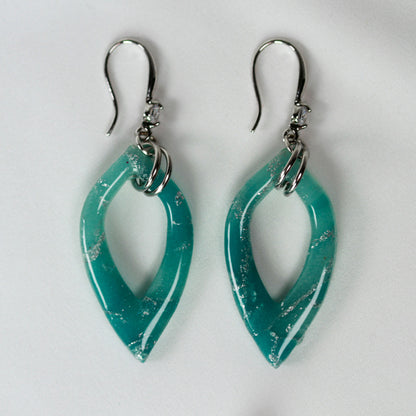 Sage Silver Marble – Ohrringe