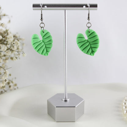 Neon Monstera – Ohrringe