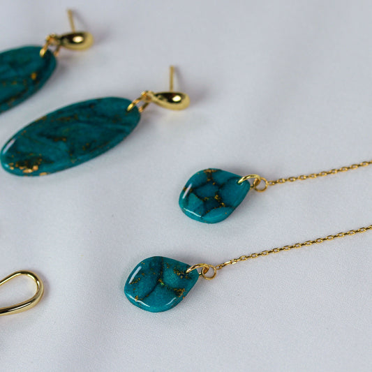 Viridia Turquoise Gold – Ohrringe