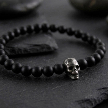 Rebel Skull - Minimalistisches Herrenarmband  mit Totenkopf