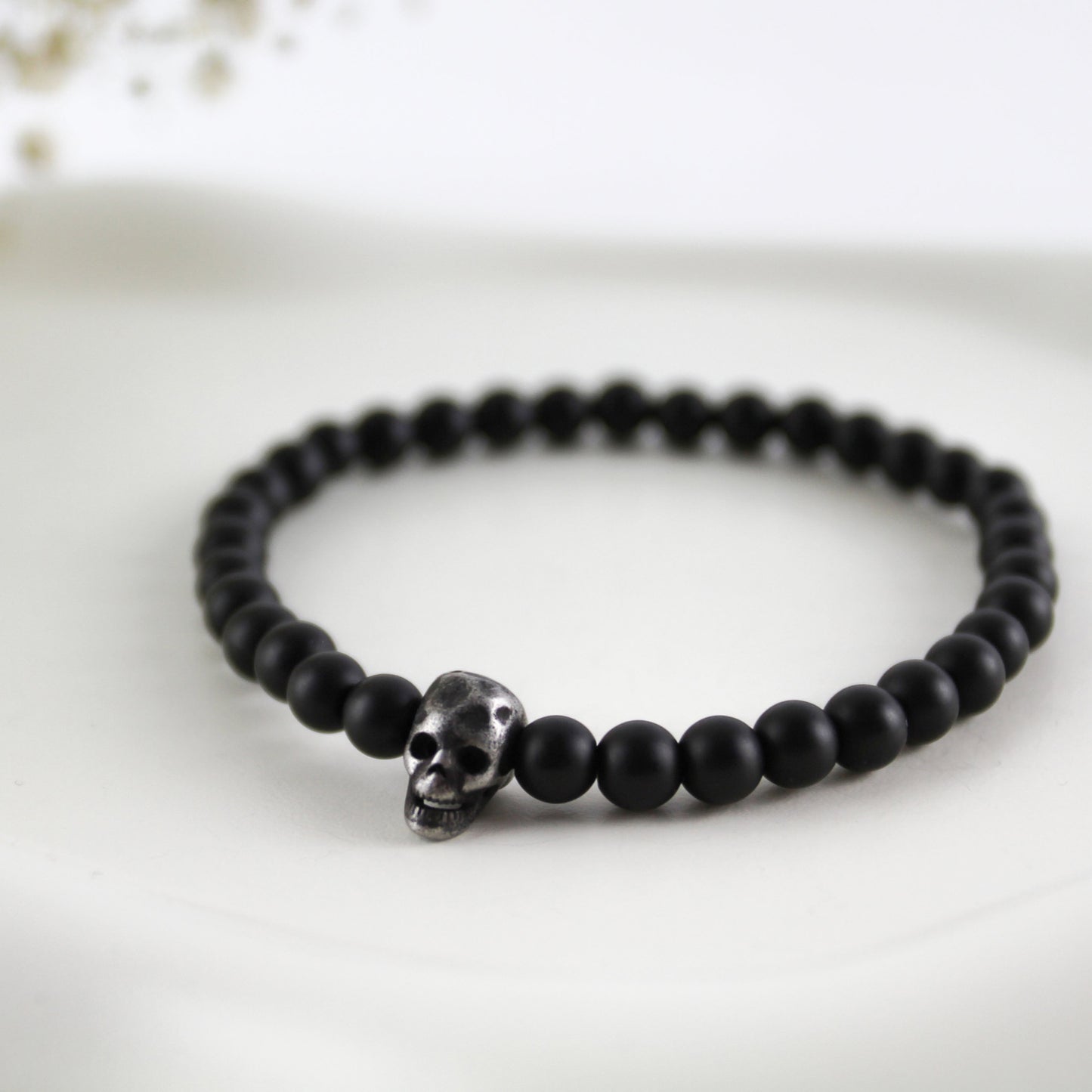 Rebel Skull - Minimalistisches Herrenarmband  mit Totenkopf