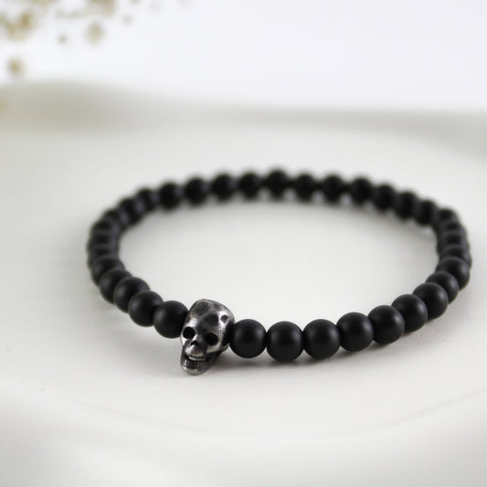 Rebel Skull - Minimalistisches Herrenarmband  mit Totenkopf