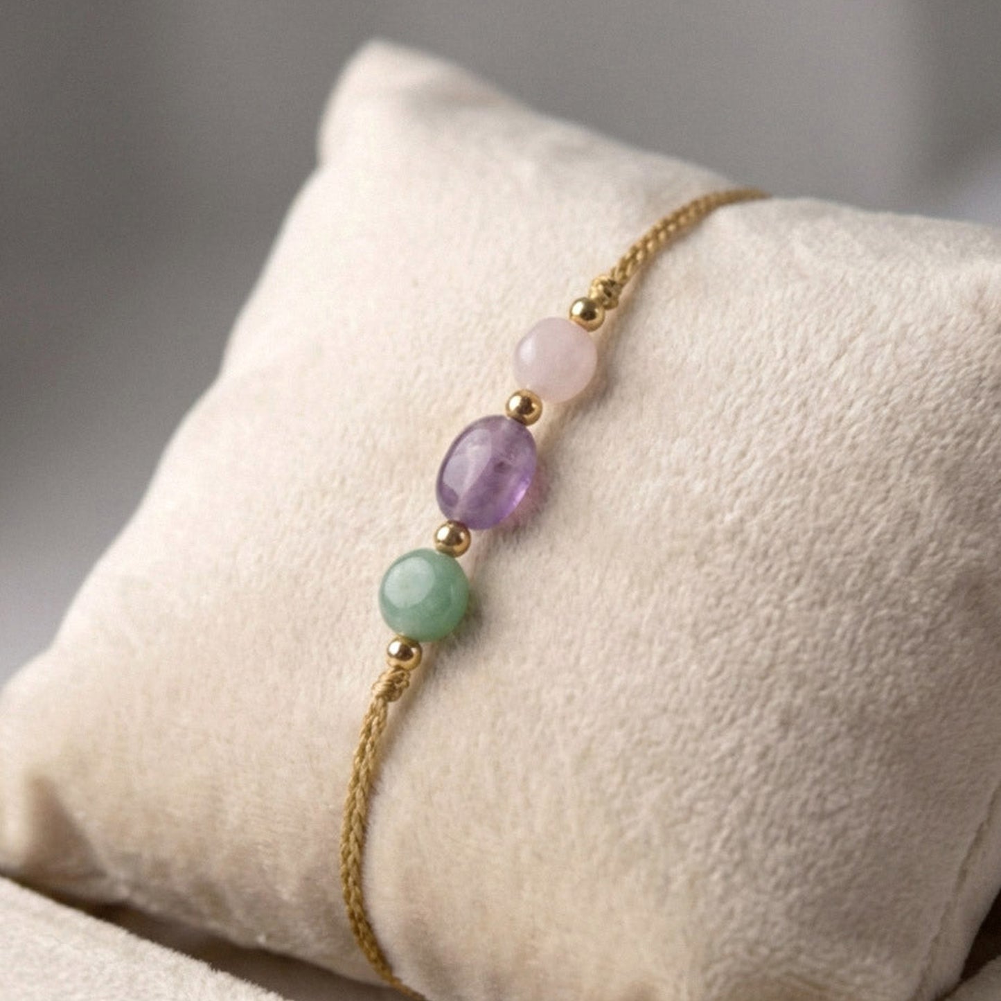 Garden Alchemy – Armband mit Aventurin, Amethyst & Rosenquarz