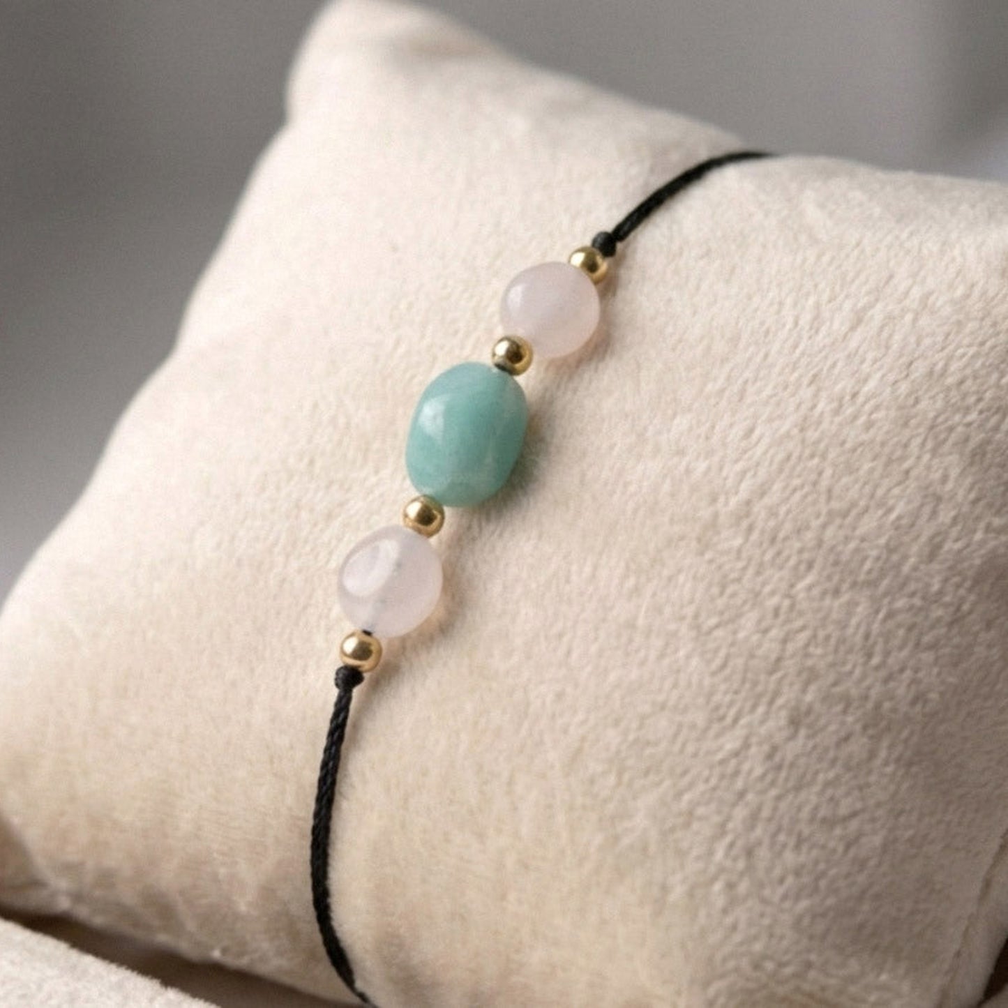 Blush Garden – Armband mit Amazonit & Rosenquarz