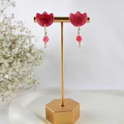 Rose Mineral Pearl - Ohrringe