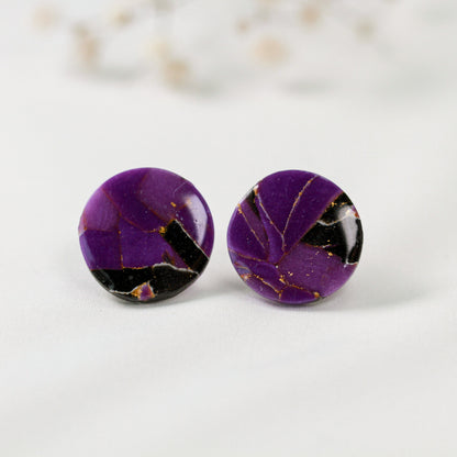 Lilac Noir Marble - Ohrringe