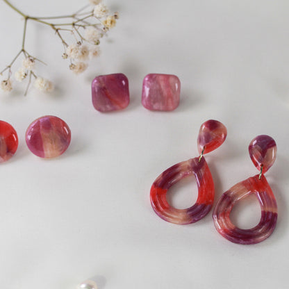 Lilac Rose Marble – Ohrringe