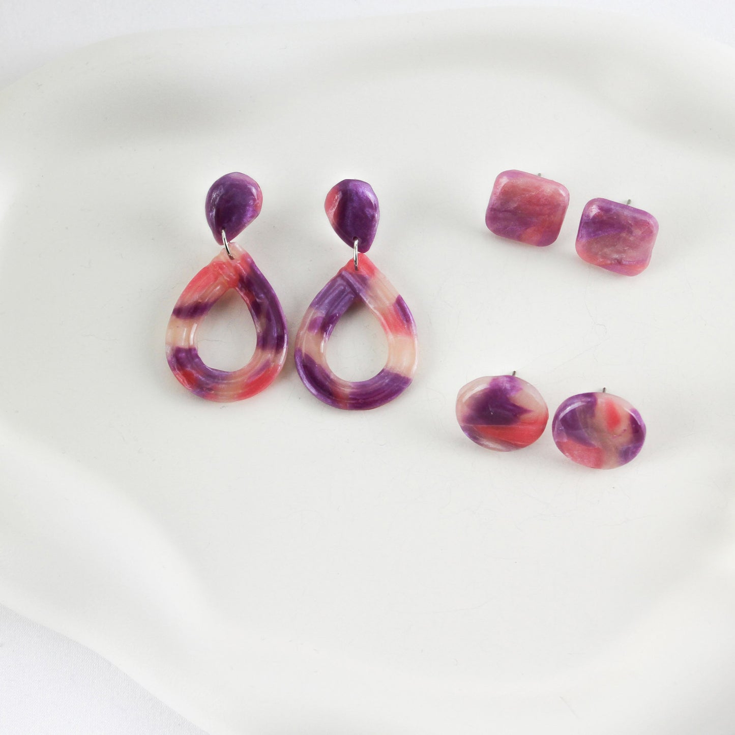 Lilac Rose Marble – Ohrringe