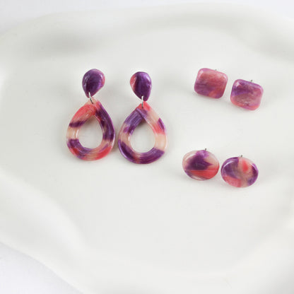 Lilac Rose Marble – Ohrringe